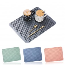 Custoimized Colors Heat Resistant Silicone Drying Mats Classic Square Silicone Stove Top Cover Kitchen Silicone Dish Drying Mat
