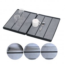 Custom Kitchen Counter Non-slip Absorbent Diatomaceous Earth Stone Dish Silicone Drying Mat