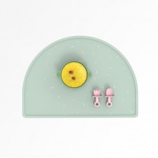 Customise Personalized Semicircle Shape Easy Clean Kids Baby Silicone Table Mat