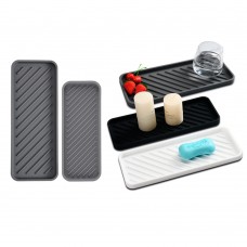 Customizable Kitchen Bathroom Anti-slip Soap Perfume Rectangle Silicone Tray