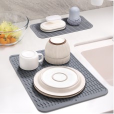 Customize Kitchen Counter Heat Resistant Multiple Usag Silicone Dish Drying Mat