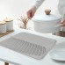Customized BPA Free Heat Resistant Non Slip Silicone Dish Drying Mat With Hanging Hole by Kinshing  – Custom Silicone Mats with Flexible, Food-Grade Design