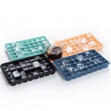 Bulk Wholesale Kitchen Use 40-Cavity Square Silicone Ice Cube Tray with Lid