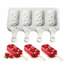 Custom Design DIY Ice Pops Cakesicles 4-Cavity Mini Silicone Popsicle Mold