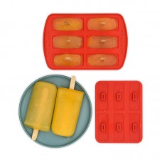 Custom Easy Release Silicone Ice Popsicle Mold with Attached Lids