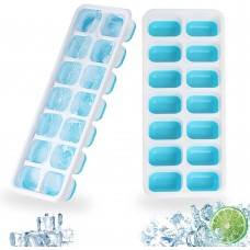 Custom Home Use BPA-Free Silicone Ice Cube Tray with Spill-Resistant Lid