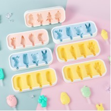 DIY Your Personalized Food Grade 4 Silicone Ice Cream Molds with lids