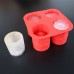 Factory Custom Logo BPA-Free Kids Convenient 4 Cups Shooters Silicone Ice Cream Mold by Kinshing  – Custom Silicone Ice Molds with Flexible, Food-Grade Design