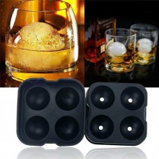 Factory Supply Food Grade Silicone Sphere Ice Ball Mold with 4 Cavities