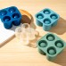 Manufacturer Make BPA-Free 4-Cavity Whiskey Reusable Silicone Ice Mold by Kinshing  – Custom Silicone Ice Molds with Flexible, Food-Grade Design