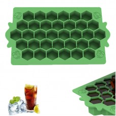 Manufacturer Supply BPA-Free Whiskey Cocktails Honeycomb Silicone Ice Tray with Lid