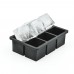 OEM Services Whiskey Cocktail Food Grade 6-Cavity Silicone Ice Cube Tray with Lid by Kinshing  – Custom Silicone Ice Molds with Flexible, Food-Grade Design