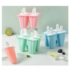  Wholesale BPA-Free Reusable 6-Cavity Silicone Popsicle Molds with Stick