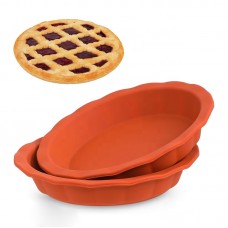 Create Personalized Non-Stick 9-Inch Round Silicone Baking Pan With Corrugated Edge