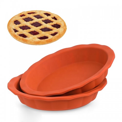 Create Personalized Non-Stick 9-Inch Round Silicone Baking Pan With Corrugated Edge by Kinshing – Professional Bakeware Manufacturer in China