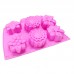 Custom Homemade Food Grade 6 Even Flower-Shaped Silicone Cake Mold by Kinshing – Professional Bakeware Manufacturer in China