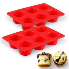 Custom Non-Stick Bakeware 6 Cavities Silicone Cake Mold