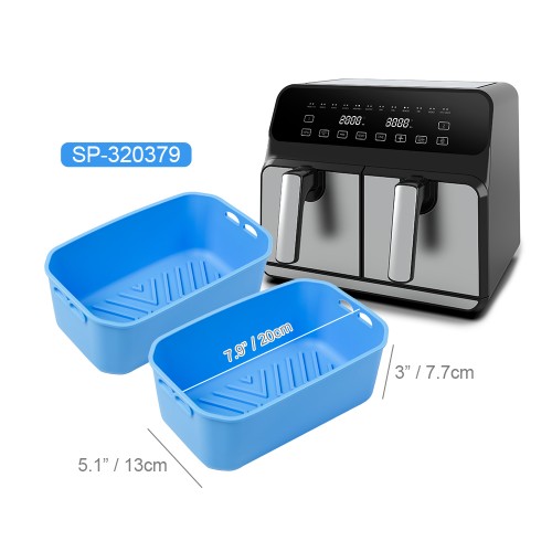 Customised Color Non-Stick 7.5  8.5 Inch Reusable Silicone Air Fryer Liners by Kinshing – Professional Bakeware Manufacturer in China
