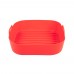 Customized Easy to Clean Reusable Red Silicone Square Air Fryer Liners by Kinshing – Professional Bakeware Manufacturer in China