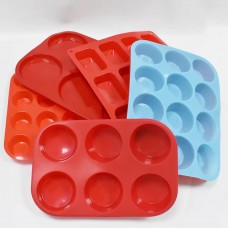 Factory Make BPA-Free Flexible Silicone Cupcake Baking Molds