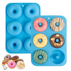 Factory Manufacture BPA-Free Dishwasher Safe 6-Cavity Silicone Donut Mold