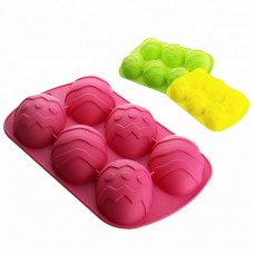 Factory Manufacture New Design 6 Cavities Dinosaur Egg Silicone Cake Mold