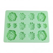 Factory Production 14-Cavity Rose Shape Silicone Chocolate Cake Baking Mold