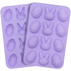 Factory Supply Easter Egg Bunny Silicone Chocolate Baking Molds