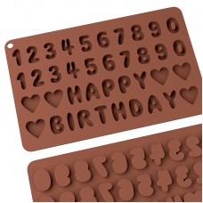 Factory Supply Food Grade Reusable Silicone Letter Number Chocolate Molds