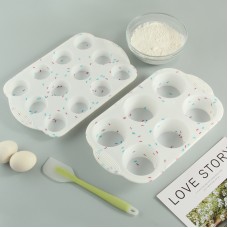 Factory Supply Heat Resistant 6/12 Cavity Silicone Donut Cake Mold