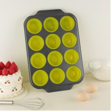 Manufacturer Make Non-Stick 12-Cavity Silicone Cupcake Pan