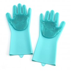 OEM Supply 240g/Pair Reusable Cleaning Gloves Magic Silicone Dish Washing Sponge