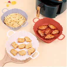 OEM Supply 8-Inch 16CM Food Safe Reusable Silicone Air Fryer Basket Liner