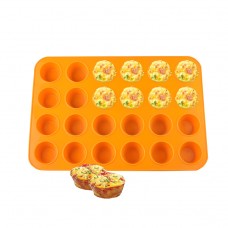 OEM Supply BAP Free 24-Hole Silicone Muffin Baking Mold