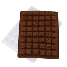 OEM Supply Creative Designs 48-Lattice Premium Silicone Alphanumeric Chocolate Mold