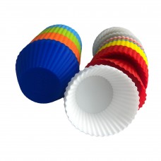 Wholesale Reusable Nonstick Colorful Muffins Cupcake Silicone Round Cake Baking Mold