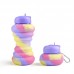 Create Personalized BPA Free Reusable Collapsible Donut Shape Silicone Water Bottle by Kinshing – Safe & Durable Design