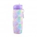 Create Unique Triple Silicone Collapsible Water Bottle with Straps for Presents by Kinshing – Safe & Durable Design