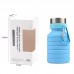 Custom Logo Eco-Friendly 550ml BPA Free Collapsible Sport Silicone Water Bottle by Kinshing – Safe & Durable Design