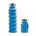 Custom Logo Eco-Friendly 550ml BPA Free Collapsible Sport Silicone Water Bottle by Kinshing – Safe & Durable Design