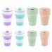 Customized Food Grade Travel Folding Silicone Coffee Cup with Lid by Kinshing – Safe & Durable Design