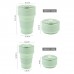 Customized Food Grade Travel Folding Silicone Coffee Cup with Lid by Kinshing – Safe & Durable Design