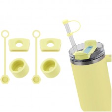 Customized Personalized Stanley Cup Drinking Silicone Straw Topper Cover