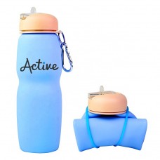 Factory Supply 700ml High Capacity Folding Biodegradable BPA Free Silicone Water Bottle