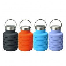 Factory Supply Customized Logo Printed Outdoor Foldable Silicone Bottle Cup