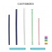 Factory Supply Reusable Silicone Boba Set Straws with Cleaning Brush by Kinshing – Safe & Durable Design