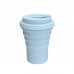 Factory Supply Travel Silicone Collapsible Coffee Cup with Lid and Straw by Kinshing – Safe & Durable Design