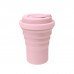 Factory Supply Travel Silicone Collapsible Coffee Cup with Lid and Straw by Kinshing – Safe & Durable Design