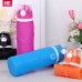 OEM 750ml Outdoor Collapsible Portable Sports Silicone Water Bottle by Kinshing – Safe & Durable Design