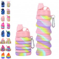 OEM BPA Free Gym and Travel Collapsible Silicone Sports Water Bottle